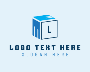 Gold Hexagon - Box Cube Tech Software logo design