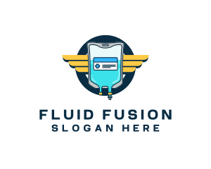 Medical IV Infusion logo design