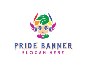 LGBT Wings Gamer logo design