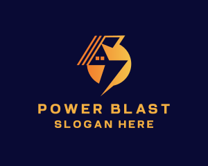 Residential Lightning Power Supply logo design