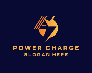 Residential Lightning Power Supply logo design