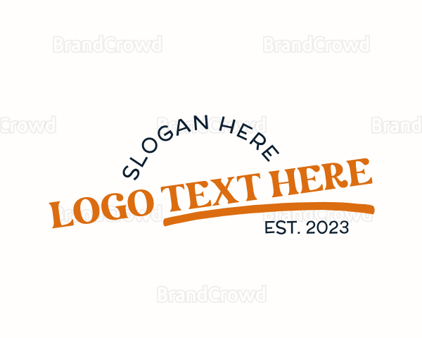 Tilted Playful Wordmark Logo