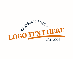 Underline - Tilted Playful Wordmark logo design