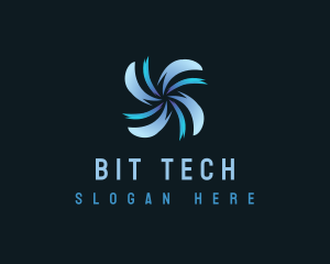 Tech Propeller Fan logo design