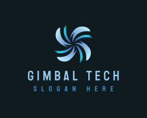 Tech Propeller Fan logo design