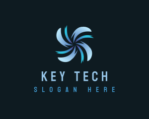 Tech Propeller Fan logo design