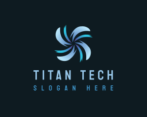 Tech Propeller Fan logo design