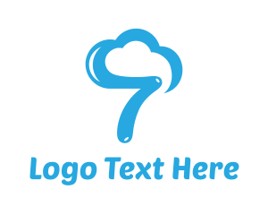 Cloud - Cloud Number 7 logo design