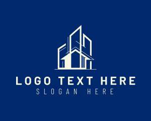 Blueprint - Geometric Residential Builder logo design