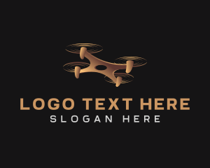 Quadcopter - Quadcopter Drone Tech logo design