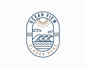 Sea Tide Waves logo design