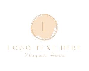 Beauty - Elegant Brushstroke Circle logo design