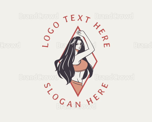 Retro Woman Lingerie Logo