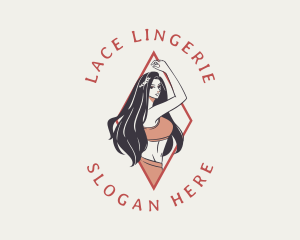 Bra - Retro Woman Lingerie logo design