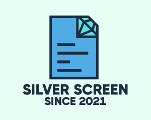 Blue Diamond Document logo design