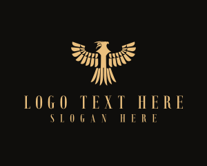 Golden Eagle Bird logo design