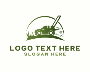 Trimmer - Grass Lawn Mower logo design