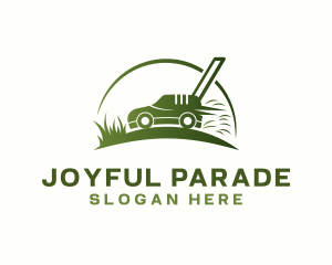 Grass Lawn Mower Logo