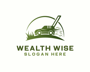 Grass Lawn Mower Logo