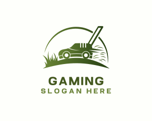 Grass Lawn Mower Logo
