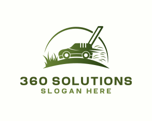 Grass Lawn Mower logo design