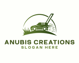 Grass Lawn Mower logo design