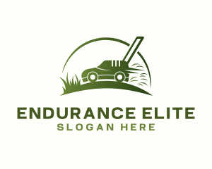 Grass Lawn Mower logo design