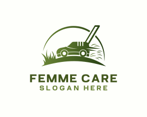 Grass Lawn Mower logo design