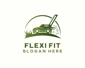 Grass Lawn Mower logo design