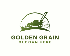 Grass Lawn Mower logo design