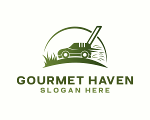 Grass Lawn Mower logo design