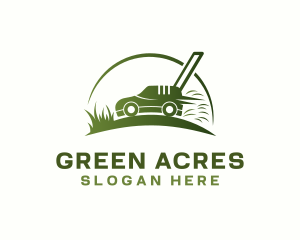 Grass - Grass Lawn Mower logo design