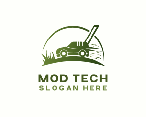 Grass Lawn Mower logo design