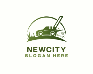 Grass Lawn Mower logo design