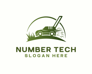 Grass Lawn Mower logo design