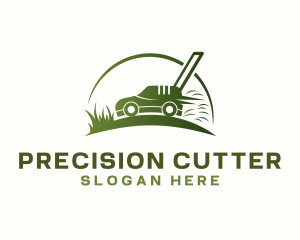 Cutter - Grass Lawn Mower logo design
