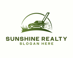 Grass Lawn Mower logo design