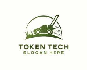 Grass Lawn Mower logo design