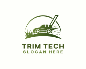 Trimmer - Grass Lawn Mower logo design