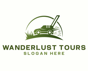 Grass Lawn Mower logo design