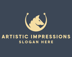 Horse Stallion Equestrian logo design