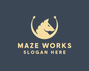 Horse Stallion Equestrian logo design