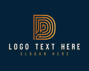 Letter D - Industrial Business Letter D logo design