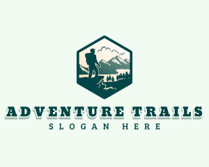 Nature Mountain Hiker logo design