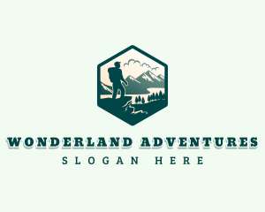 Nature Mountain Hiker logo design