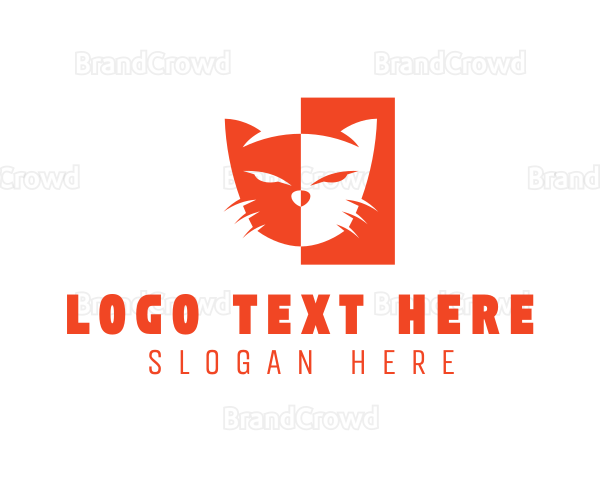 Orange Cat Head Logo