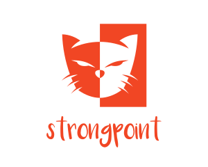 Orange - Orange Cat Head logo design