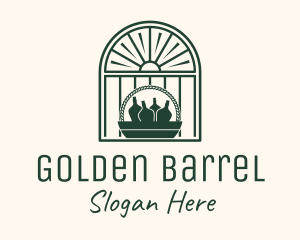 Whiskey - Window Bottle Basket logo design