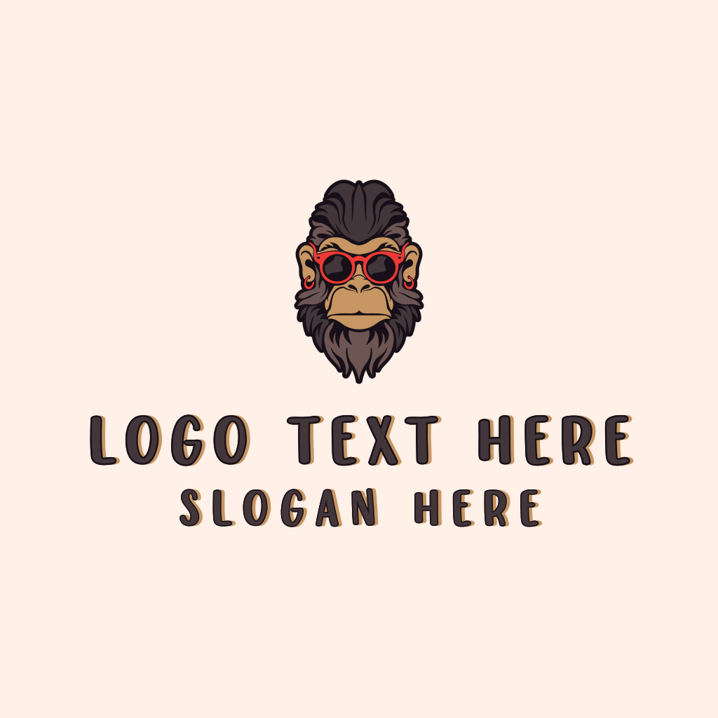 Hipster Sunglasses Monkey Logo | BrandCrowd Logo Maker