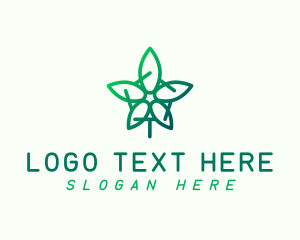 Yoga - Natural Marijuana Flower logo design